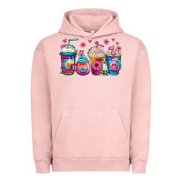 Pigment Salmon tie dye hippie coffee cups Urban Hoodie - Jasminsmagicworld