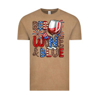 Vintage Coffee red wine and blue Vintage Tee - Zillion Design Studio