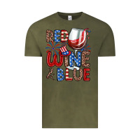 Vintage Olive red wine and blue Vintage Tee - Zillion Design Studio