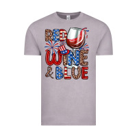 Vintage Zinc red wine and blue Vintage Tee - Zillion Design Studio