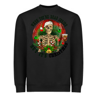 Black When you're dead inside but it's christmas Heavyweight Sweatshirt - RanaPortraitStore