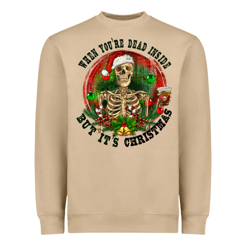 When You're Dead Inside But It's Christmas Heavyweight Sweatshirt by RanaPortraitStore | Teevron