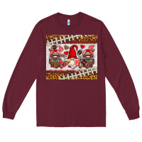 Burgundy American football gnome Long Sleeve Tee - HRA Design Shop