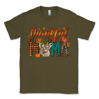 Army Green thankful mama highland cow Classic Tee - RacoonDesign