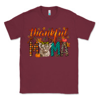 Burgundy thankful mama highland cow Classic Tee - RacoonDesign