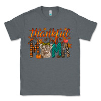 Charcoal Heather thankful mama highland cow Classic Tee - RacoonDesign