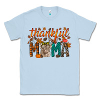 Dusty Blue thankful mama highland cow Classic Tee - RacoonDesign