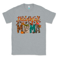 Heather Grey thankful mama highland cow Classic Tee - RacoonDesign