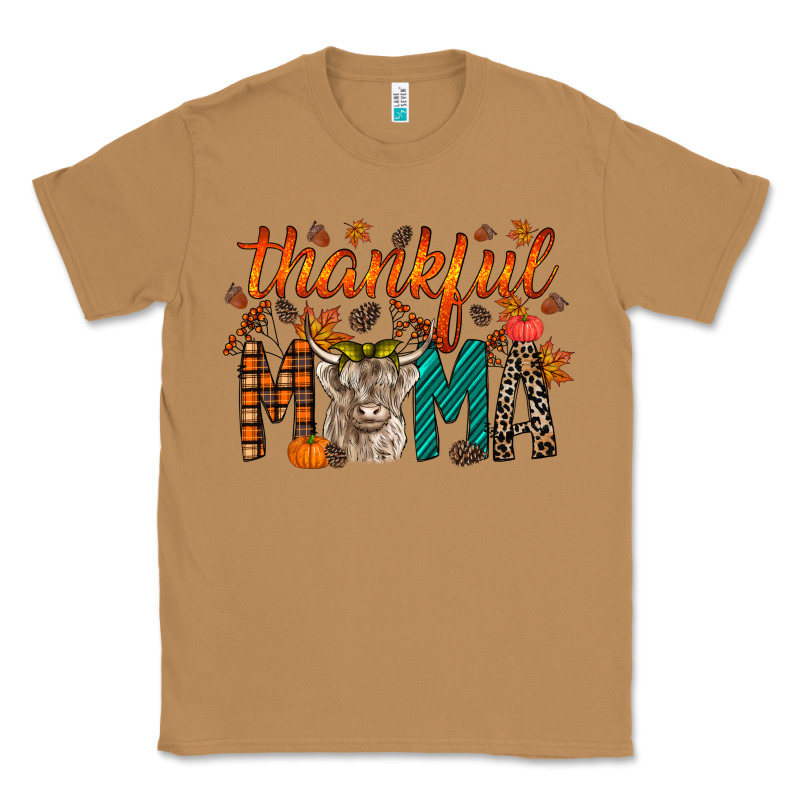 Thankful Mama Highland Cow Classic Tee by RacoonDesign | Teevron