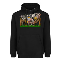 Black Western Mom With Spotted Pig And Baby Pig Heavyweight Hoodie - LillyAllenDesigns