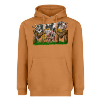 Meerkat Western Mom With Spotted Pig And Baby Pig Heavyweight Hoodie - LillyAllenDesigns