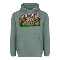 Sage Western Mom With Spotted Pig And Baby Pig Heavyweight Hoodie - LillyAllenDesigns