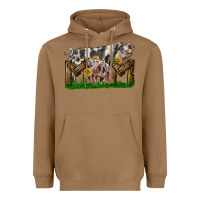 Toasted Coconut Western Mom With Spotted Pig And Baby Pig Heavyweight Hoodie - LillyAllenDesigns