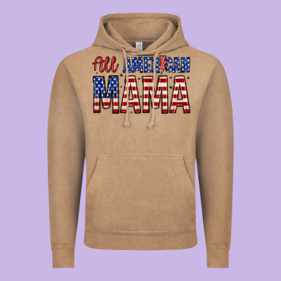 All American Mama Zillion Vintage Hoodie Designed By Zillion Design Studio