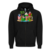 Black puerto rico coffee cups Zipper Hoodie - AdoDesignShop