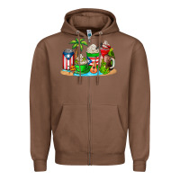 Chestnut puerto rico coffee cups Zipper Hoodie - AdoDesignShop