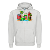 Dove Grey puerto rico coffee cups Zipper Hoodie - AdoDesignShop