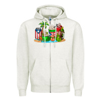 Oatmeal Heather puerto rico coffee cups Zipper Hoodie - AdoDesignShop