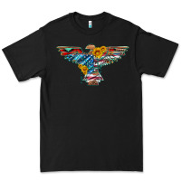 Thunderbird With Usa Flag And Sunflowers Premium Tee | Teevron