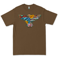 Cacao thunderbird with usa flag and sunflowers Premium Tee - Artiststas