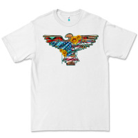 White thunderbird with usa flag and sunflowers Premium Tee - Artiststas