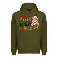 Army Green Tis' the season to bake cookies Premium Hoodie - NancyCooperArtShop