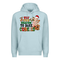 Blue Mist Tis' the season to bake cookies Premium Hoodie - NancyCooperArtShop