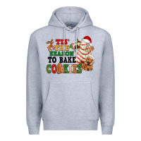 Heather Grey Tis' the season to bake cookies Premium Hoodie - NancyCooperArtShop