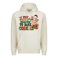 Oatmeal Heather Tis' the season to bake cookies Premium Hoodie - NancyCooperArtShop