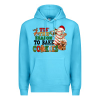 Ocean Blue Tis' the season to bake cookies Premium Hoodie - NancyCooperArtShop