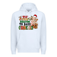 White Tis' the season to bake cookies Premium Hoodie - NancyCooperArtShop