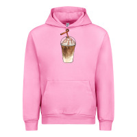 Fuchsia Pink iced coffee with cream Urban Hoodie - BarkalooDesign