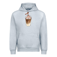 Heather Grey iced coffee with cream Urban Hoodie - BarkalooDesign
