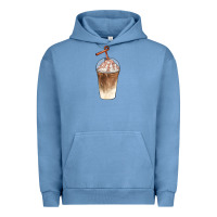 Pigment Pebble Blue iced coffee with cream Urban Hoodie - BarkalooDesign