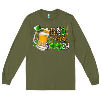 Army Green bad and boozy Long Sleeve Tee - RacoonDesign
