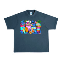 Midnight Navy stitch summer coffee cups Urban Heavy Tee - Zillion Design Studio