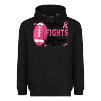 Black nobody fights alone pink football breast cancer awareness Heavyweight Hoodie - Jasminsmagicworld