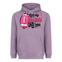 Lavender nobody fights alone pink football breast cancer awareness Heavyweight Hoodie - Jasminsmagicworld