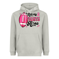 Moon Dust nobody fights alone pink football breast cancer awareness Heavyweight Hoodie - Jasminsmagicworld