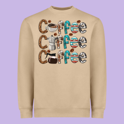 Coffee Coffee Coffee Heavyweight Sweatshirt Designed By Texasbilliewilder