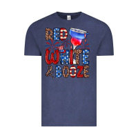 Vintage Denim red white and booze Vintage Tee - Zillion Design Studio