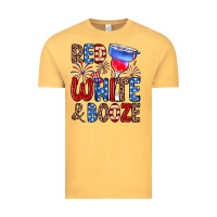 Vintage Mustard red white and booze Vintage Tee - Zillion Design Studio