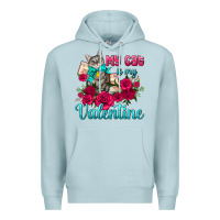Blue Mist my cat is my valentine Premium Hoodie - AdoDesignShop