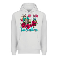 Dove Grey my cat is my valentine Premium Hoodie - AdoDesignShop