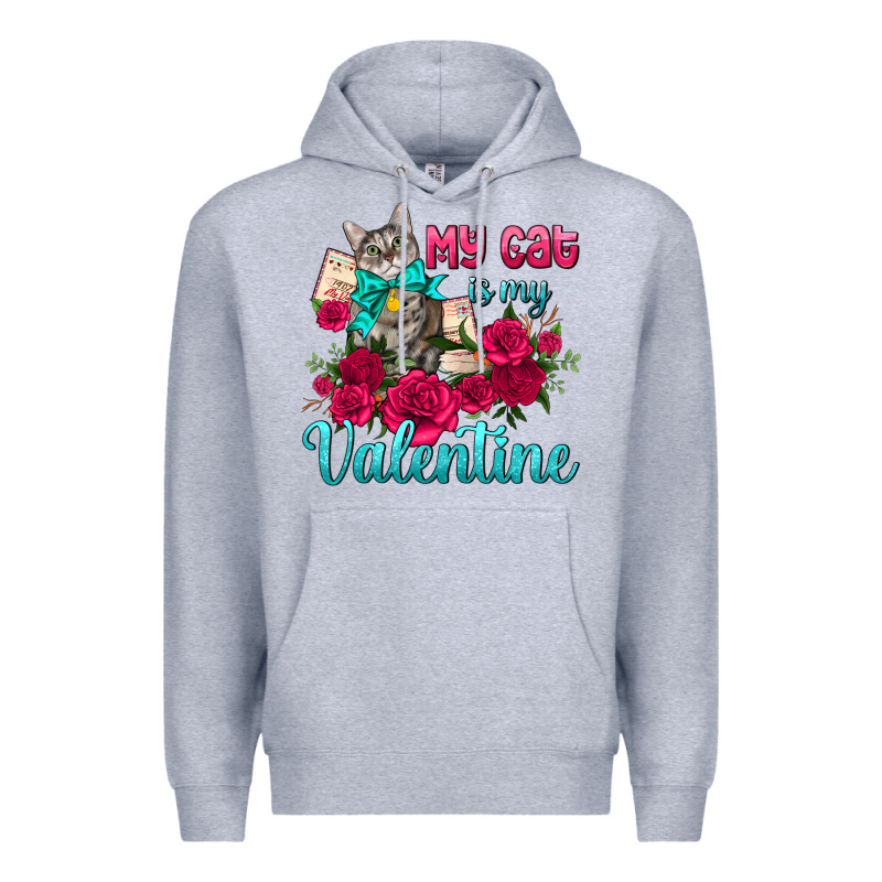 My Cat Is My Valentine Premium Hoodie by AdoDesignShop | Teevron