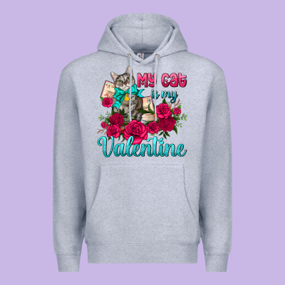 My Cat Is My Valentine Premium Hoodie Designed By Adodesignshop