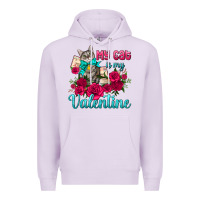 Lilac my cat is my valentine Premium Hoodie - AdoDesignShop