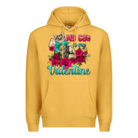 Mustard my cat is my valentine Premium Hoodie - AdoDesignShop