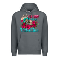 Rock my cat is my valentine Premium Hoodie - AdoDesignShop