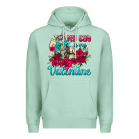 Seafoam my cat is my valentine Premium Hoodie - AdoDesignShop